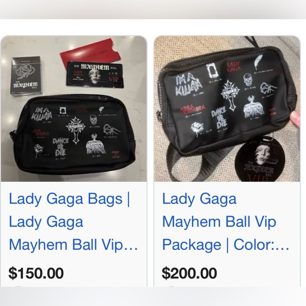 Lady Gaga MAYHEM Ball VIP Merchandise Set – (Bag + Playing Cards) New/Sealed
